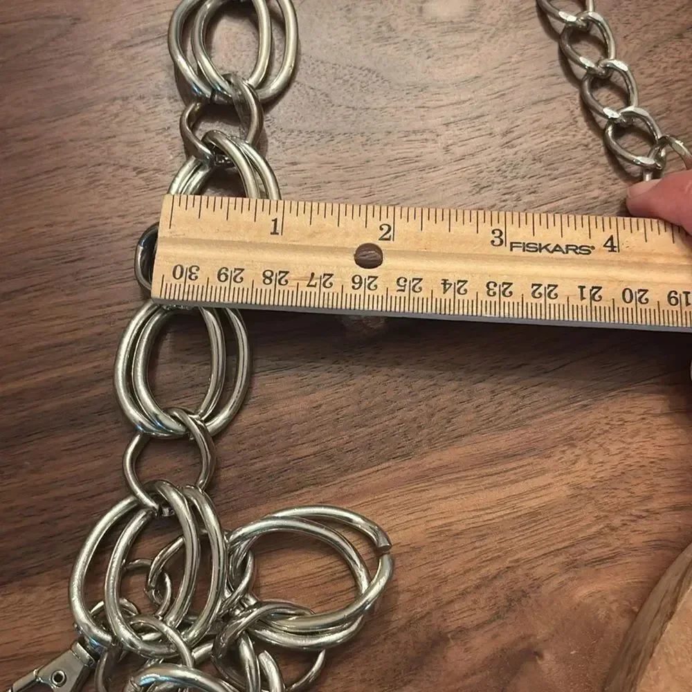 Double Ring Silver Chain Belt